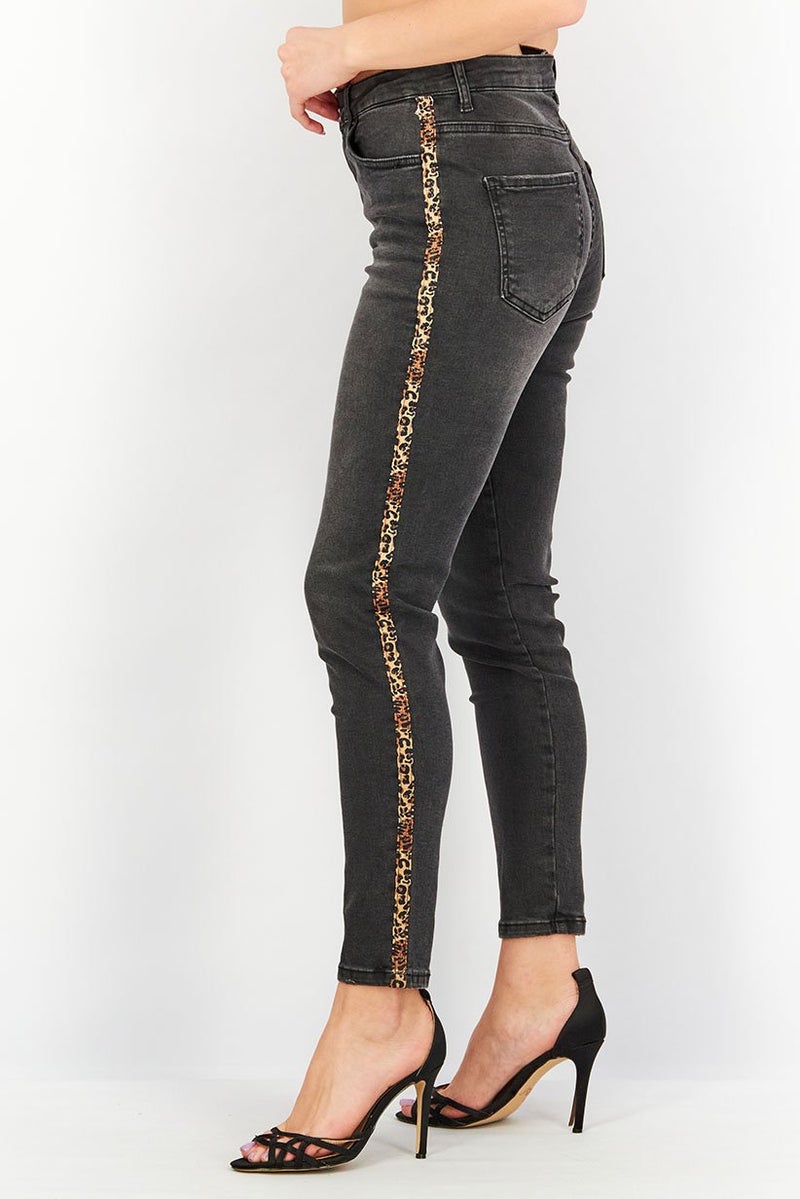 DeFacto Women Skinny Fit Washed Stretchable Jeans, Dark Grey - Image 4
