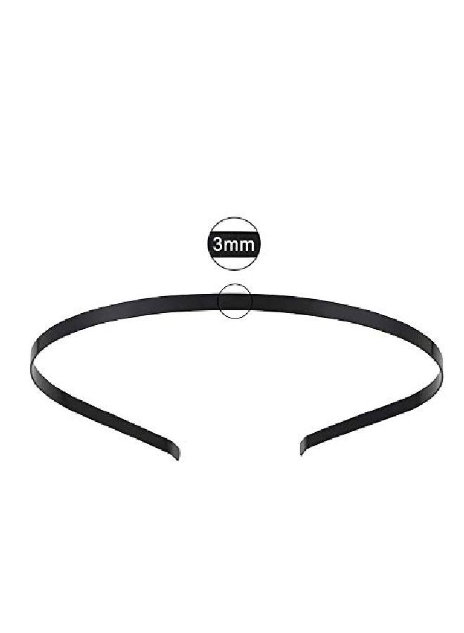 ONWON 12 Pieces Smooth Metal Headbands Frames In Black Tone For Diy Tiara Base Blank Hairband Head Bands 3Mm - Image 3