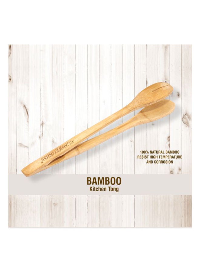 CLASSYTOUCH ملقط توست خشبي طويل بتصميم مضاد للانزلاق للطهي والتقديم - Image 3