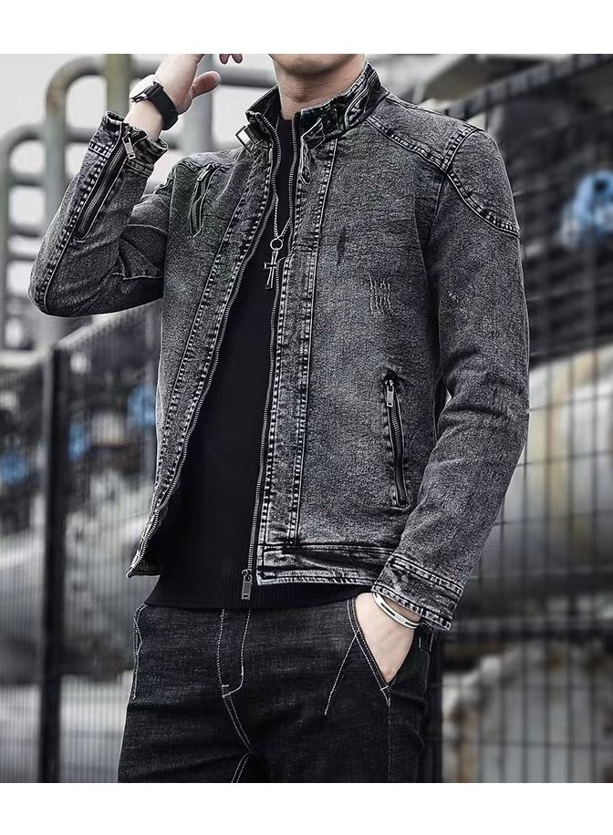 إسكدنيا رجل فصل خريف شتاء نحيل رجل جان دثار رماديّ - Image 1