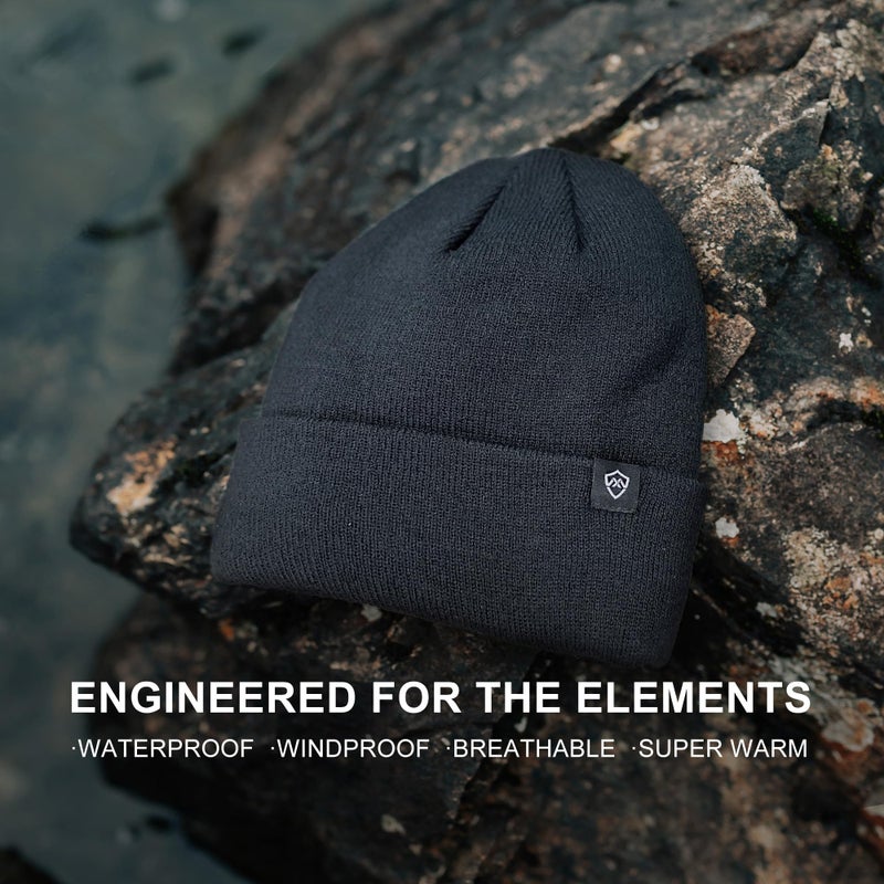 DexShell Waterproof Beanie for Men & Women, Windproof Thermal Winter Hat with Fleece Liner, PFOA-Free Membrane Insulated Cuffed Knit Cap for Cold Weather, Heather Grey One Size (56-58cm) - Image 5