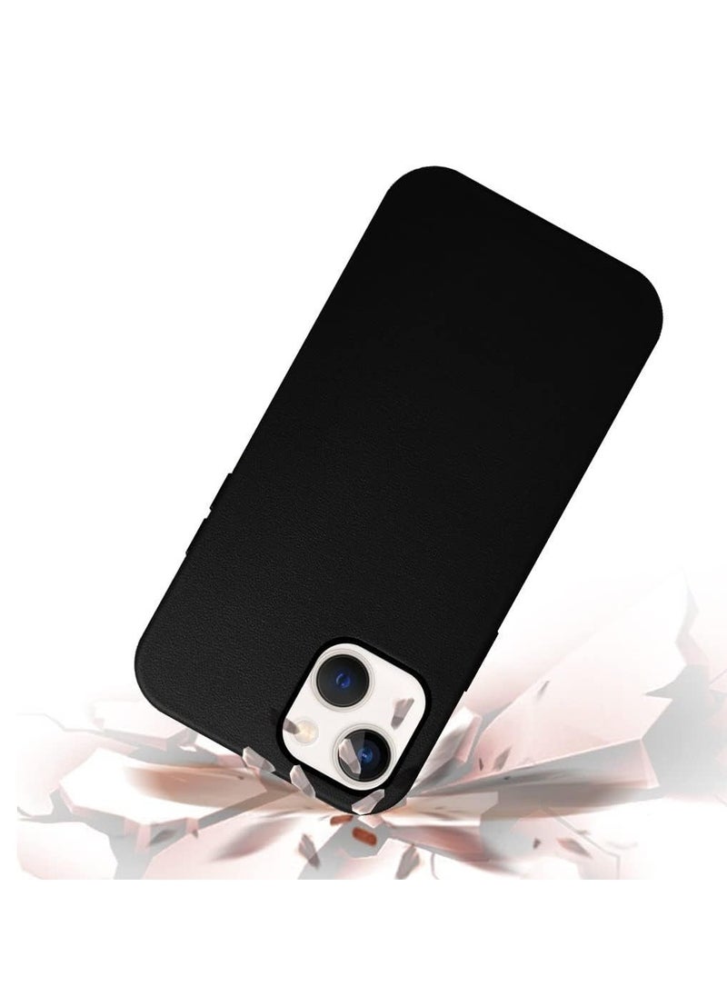 Case Compatible With iPhone 15 Pro Mag-Safe Noble Collection Premium PC+PU Leather Case with Official Design Phone Cover Anti-Fingerprint Scratch Resistance, A+ Leather Material (Black) - Image 3