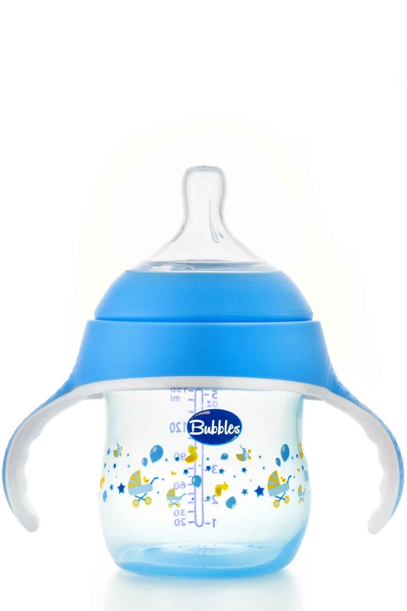 بابلز ببرونة Bubbles طبيعية للتغذية 150 مل بمقبض (للأطفال من 1–6 أشهر) - Image 1
