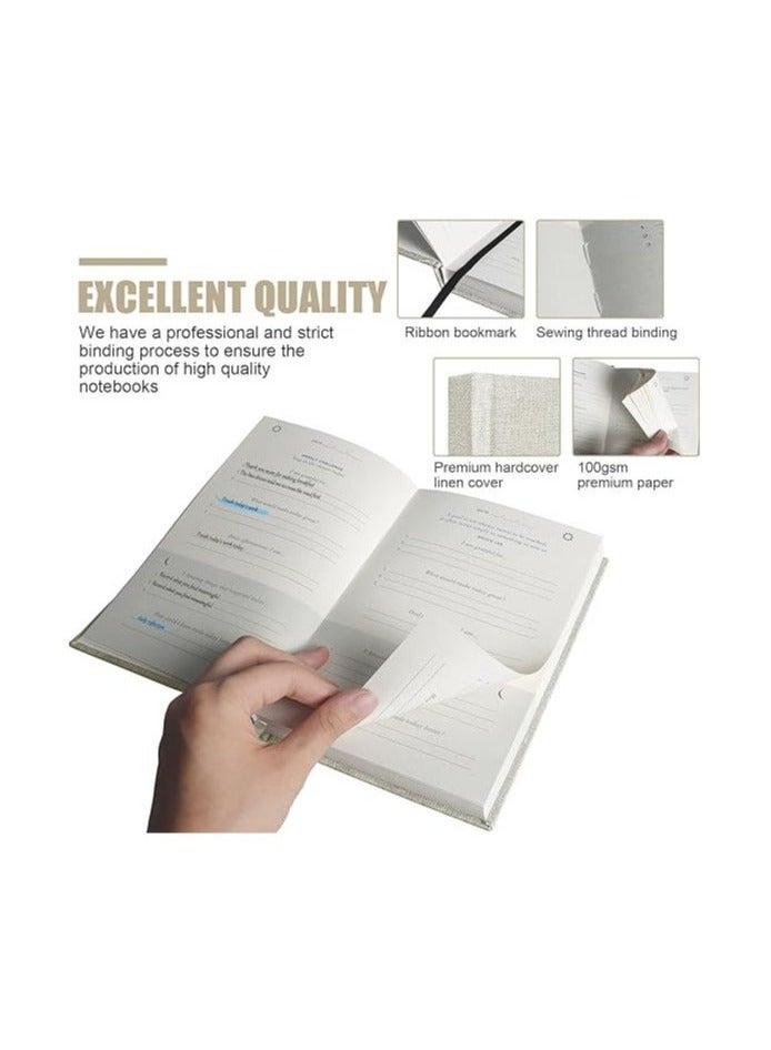 دفتر يوميات 5 دقائق ودفتر امتنان للسعادة واليقظة والتأمل - تأكيدات يومية بتنسيق بسيط وموجه - مخطط حياة غير مؤرخ - Image 4