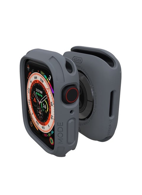 Compatible with Apple Watch 45mm Bumper Case, Quattro 2.0 Series Rugged Case for Apple Watch and iWatch Series 7, Military Grade Durable Protective Cover, Flexible Shock Proof, Grey