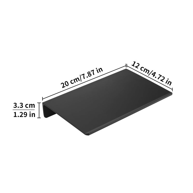 Joom Small Metal Wall Floating Shelf - Metal Wall Shelf, Black Floating Shelf, Small Bathroom Shelf, Display Shelves For Wall Storage (Black, 8Inch) - Image 3