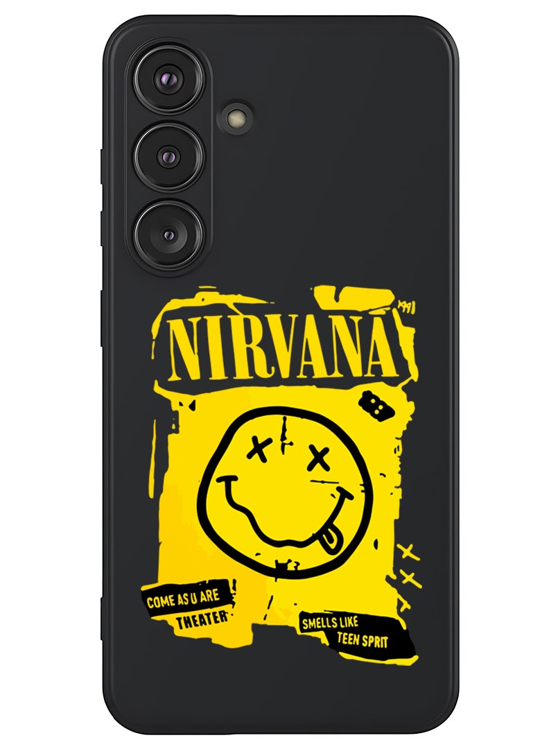 Theodor Protective Slim Fit Case Liquid Silicone Cover with Full Body Protection Anti-Scratch Shockproof Case For Samsung Galaxy S25 Plus (Black) - Nirvana - Image 1