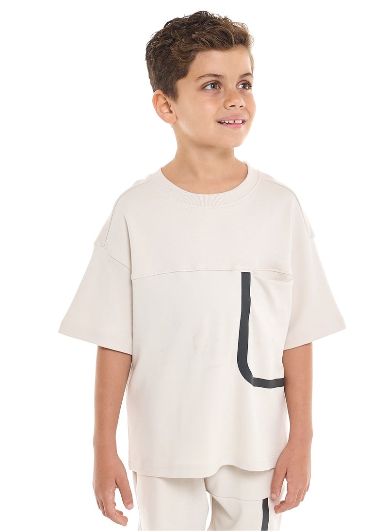 فكتور اند جين طقم جاكار للأولاد من فيكتور وجين – تصميم مخطط باللون الزيتوني مع خامة منسوجة - Image 2