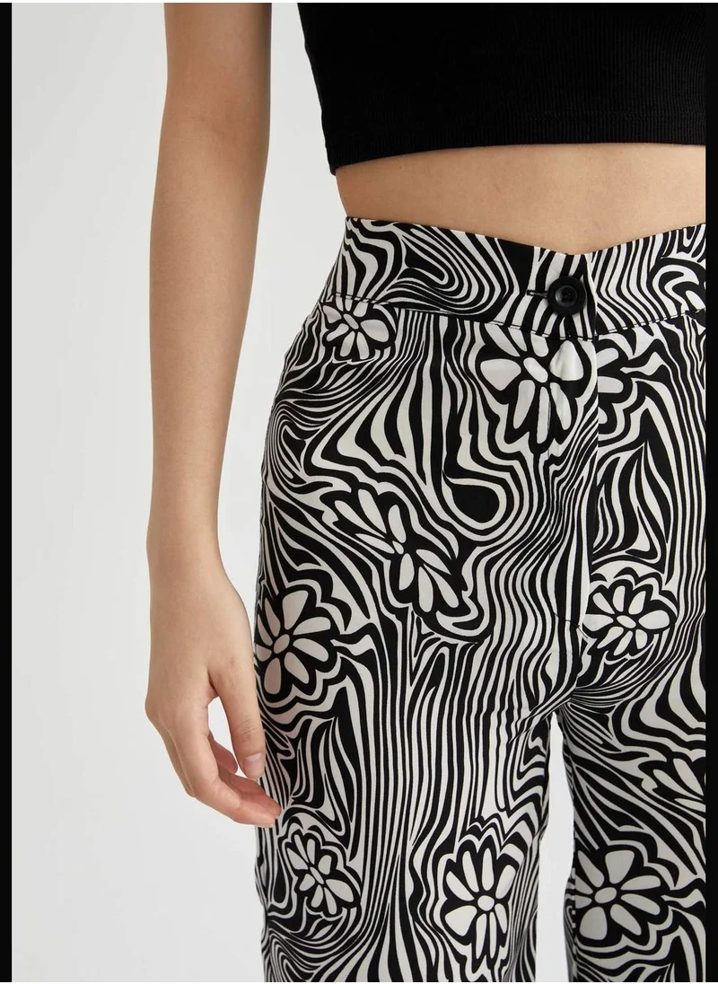 ديفاكتو High Waisted Floral Print Culottes