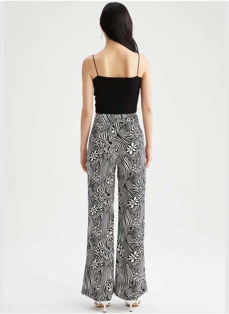 ديفاكتو High Waisted Floral Print Culottes