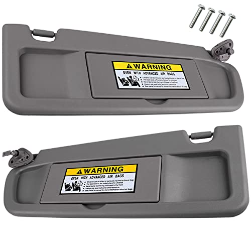 Nakuuly Left Driver and Right Passenger Side Sun Visor Atlas Gray Compatible with Honda Civic 2006 2007 2008 2009 2010 2011 Replaces # 83280-SNA-A01ZA 83230-SNA-A01ZA - Image 1