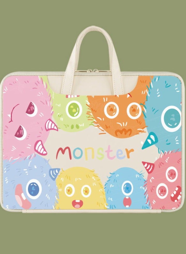 Laptop Case Sleeve 14/15/15.6 inch, Laptop Briefcase Multifunctional Large Capacity Sleeve Bag for 15.6 inch HP, Dell, Acer, Asus, Notebook, Colorful Baby Monster Laptop Bag - Image 1