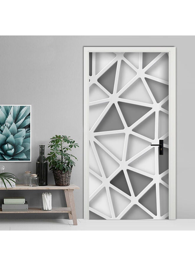 Y&D Waterproof Door Sticker White/Grey - Image 1