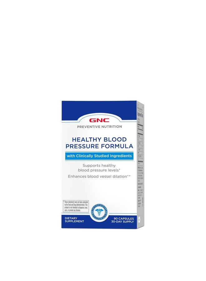 GNC GNC Preventive Nutrition Healthy Blood Pressure Formula | Clinically Studied Ingredients | 90 Capsules - Image 1