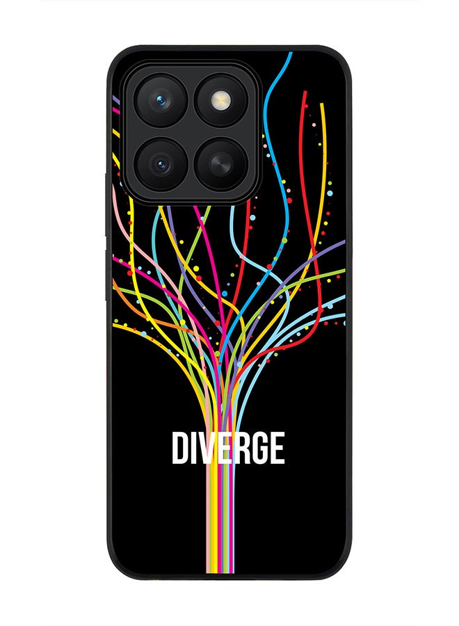 Stylizedd For Honor X8c Case,Slim fit Camera Protection, Shockproof Thin Phone cover  - Diverge (Black)