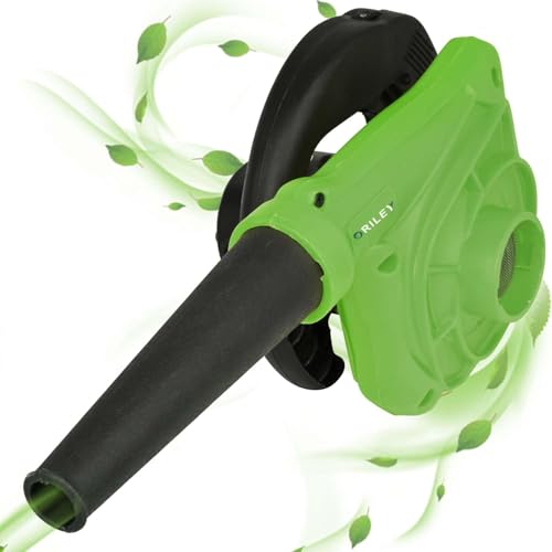 ORILEY 700W Electric Leaf Blower Garden Dust Cleaner 16000 RPM Suction 510 GMS Airfoil Dirt Extraction 210km/h Airflow with Unbreakable Body & Glossy Finish for Snow (Green/Black, 1Pc) - Image 1
