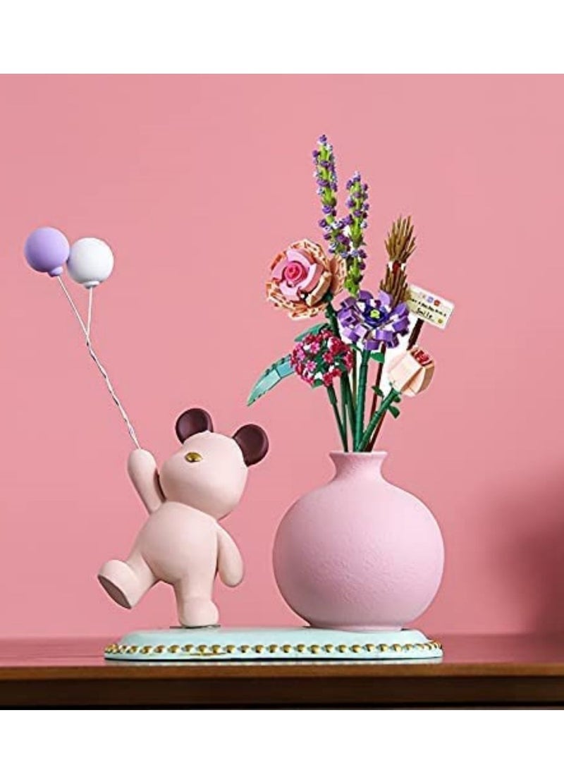 Zikra Flower Bouquet Building Blocks, Building Blocks Bouquet Sending DIY Construction Toy Sets with Exquisite Packaging Boxes, Suitable for Room Decoration Aesthetic Desk Decoration 547 Pieces, 8 Flowers - Image 2