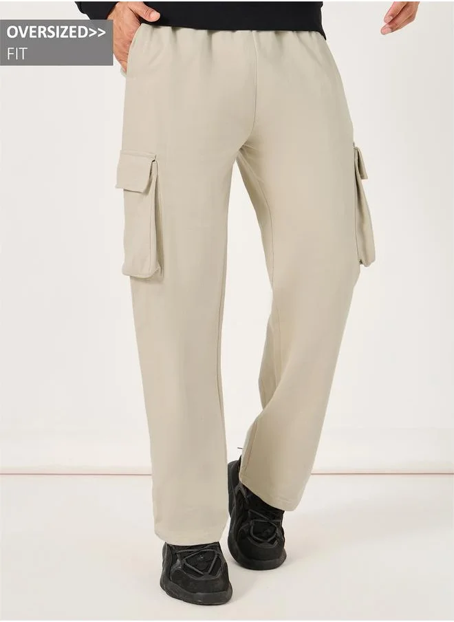 Styli Oversized Straight Leg Cargo Pants