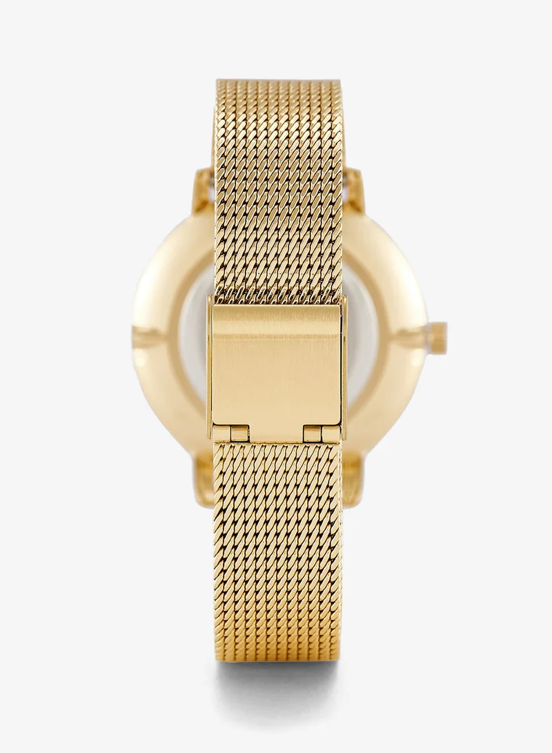 Tommy Hilfiger  2-Hand Womens Quartz Movement Watch With Gold-Tone Stainless Steel Mesh Bracelet - 1782668 for Women | Best Price UAE