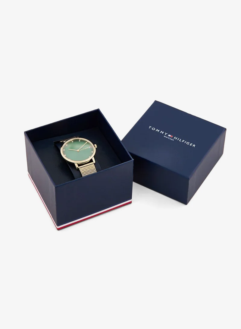 Tommy Hilfiger  2-Hand Womens Quartz Movement Watch With Gold-Tone Stainless Steel Mesh Bracelet - 1782668 for Women | Best Price UAE
