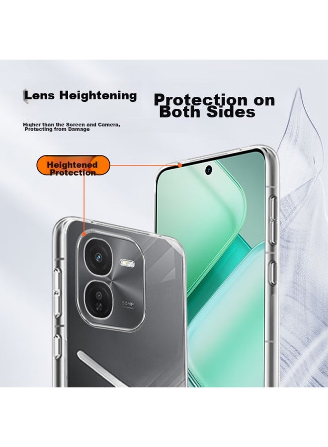 Koolife Phone Case For Iqoo Z9x, Protective Cover For Vivo Iqoo Z9x, Full Lens Protection, Simple Skin-friendly Transparent Soft Case, Fingerprint-resistant Back Cover - Image 2