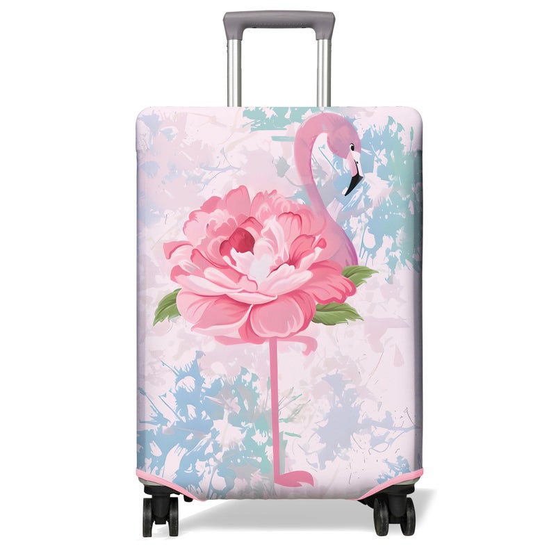 PtRug Travel Luggage Cover Suitcase Protector Fits 1832 Inch Wheel Covers PatternedTravel Related Items Flower Luggage Protector Elastic XL - Image 2