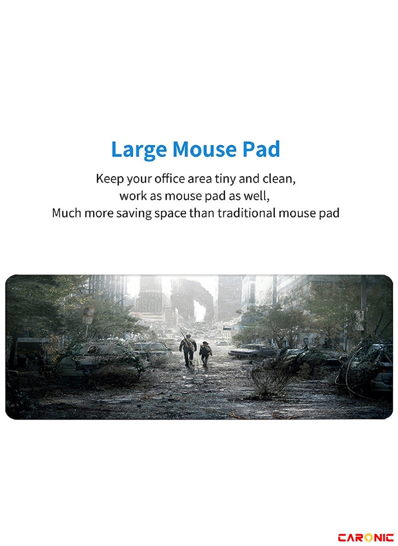 Large Gaming Mouse Pad with Superior Micro Weave Cloth Extended Desk Mousepad with Stitched Edges Non-Slip Base Water Resist Keyboard Pad For Gamer And Office Home TLO 128