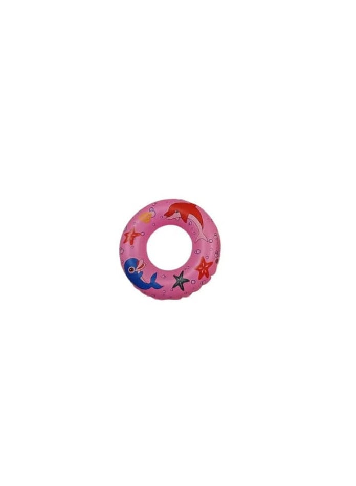 60cm Round Plastic Kids Swimming Float - Rose