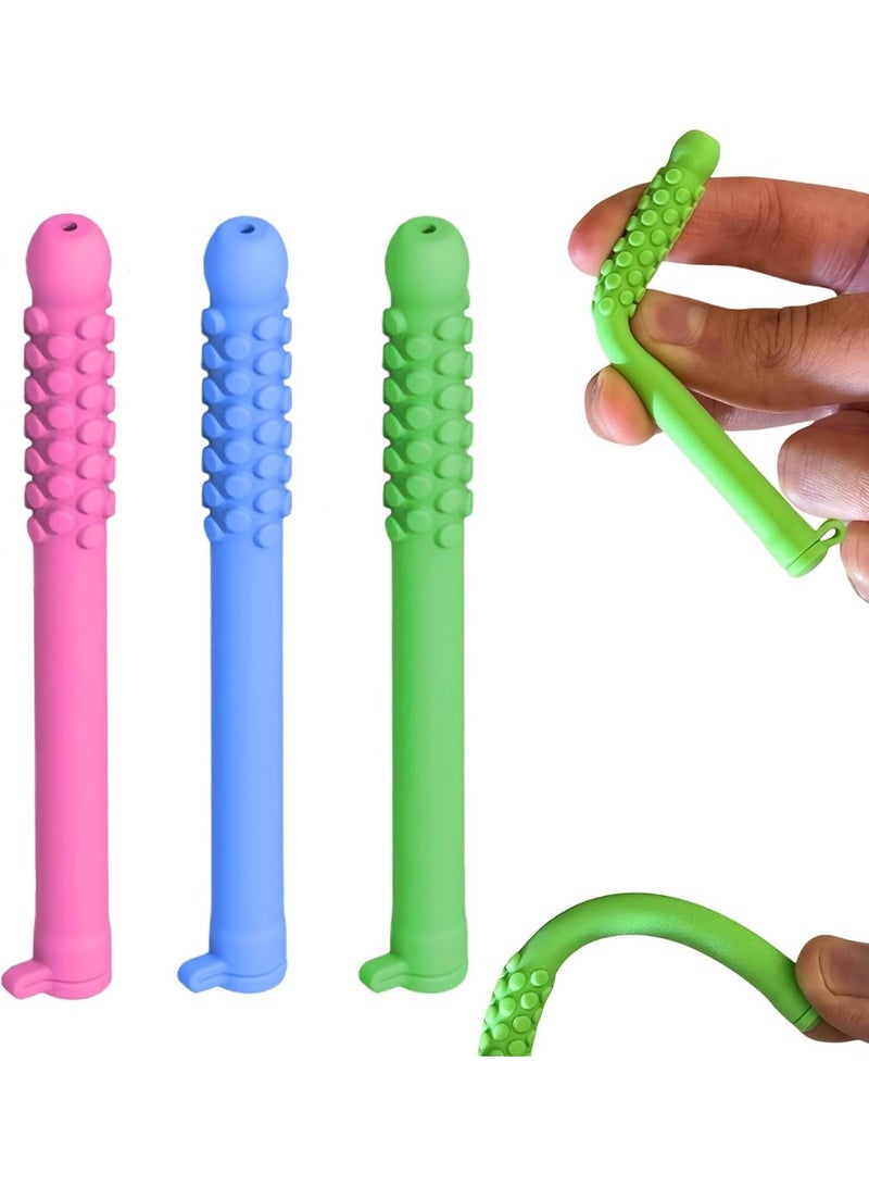 Generic 3-PCS Essential Oil Breather，Breathable Silicone Chew Stick，Decompression Creative Respirator, Relieve Tension and Stress and Improve Concentration  - Image 1