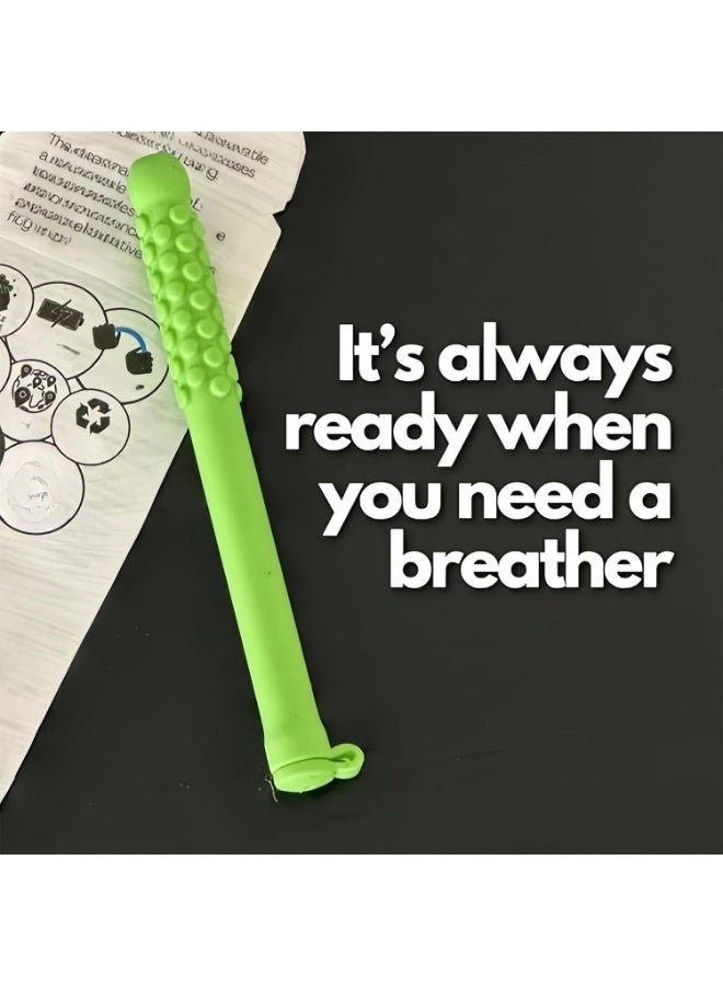 3-PCS Essential Oil Breather，Breathable Silicone Chew Stick，Decompression Creative Respirator, Relieve Tension and Stress and Improve Concentration