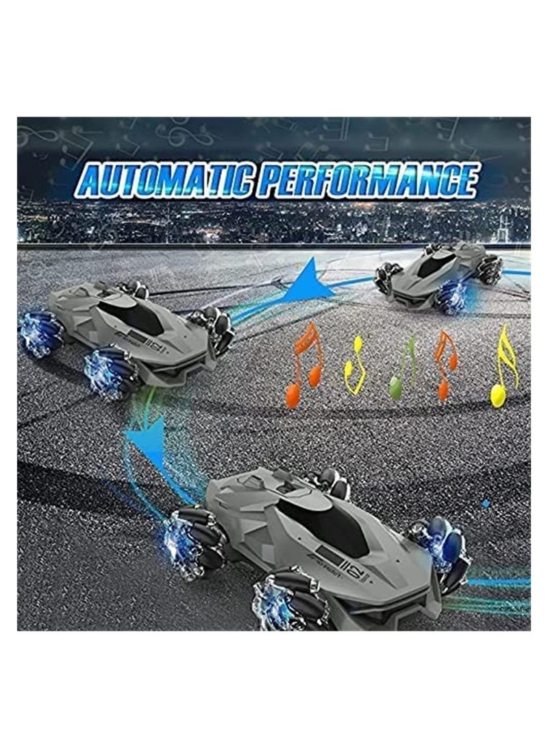 Loquat Remote Control Car for Kids 2.4GHz Electric RC Stunt 360° Rotation Lateral Walking and Spray Exhaust 4WD High Speed Off Road with LED Light Music - Image 5