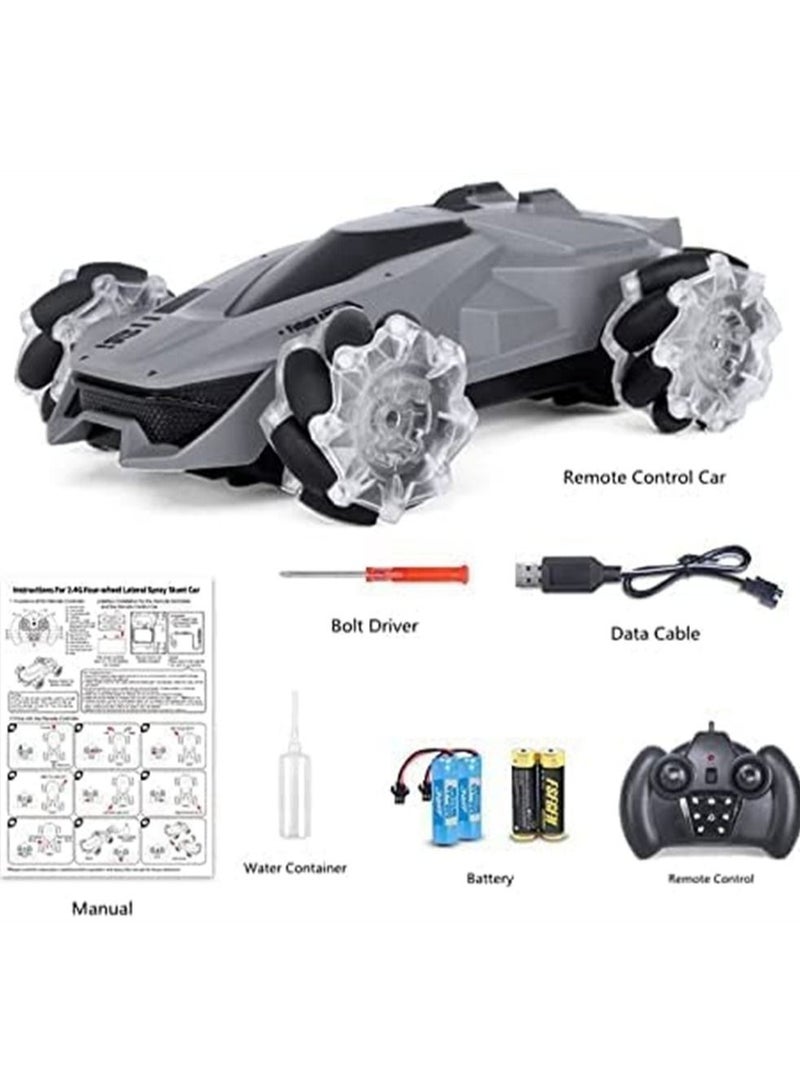 Loquat Remote Control Car for Kids 2.4GHz Electric RC Stunt 360° Rotation Lateral Walking and Spray Exhaust 4WD High Speed Off Road with LED Light Music - Image 2