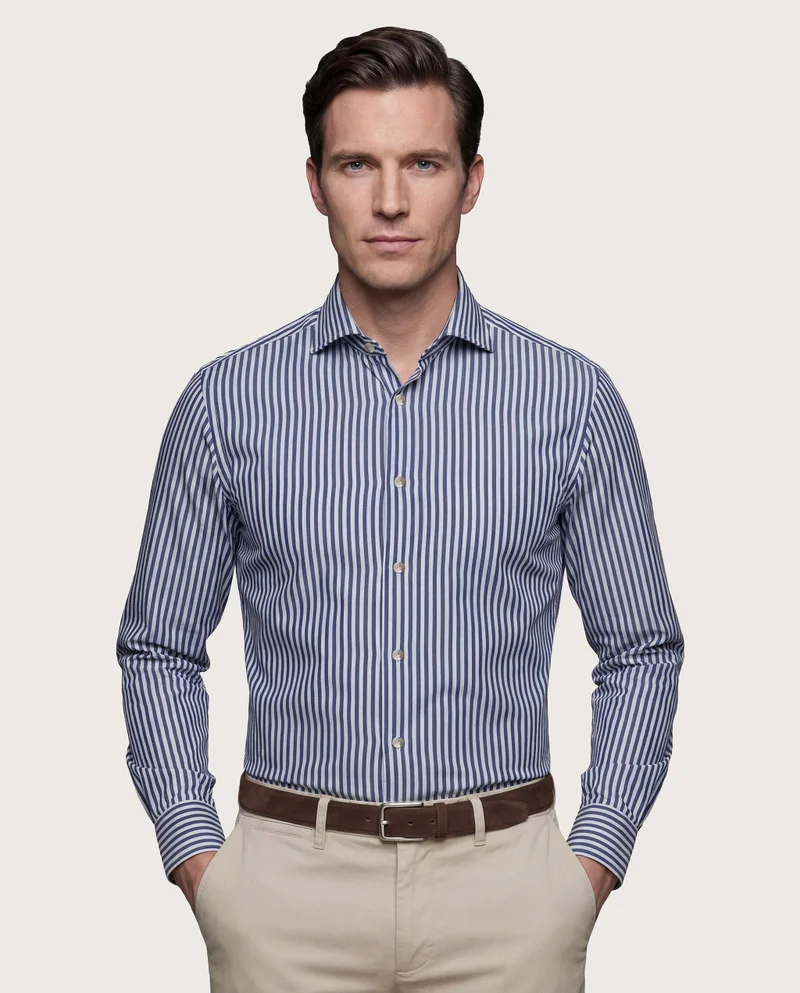كاميتشسما Striped Poplin Shirt