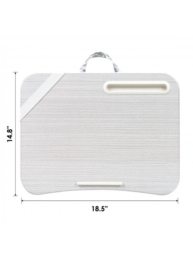 LapGear XL Designer Lap Desk with Phone Holder and Device Ledge - Gray Damask - Fits up to 17.3 Inch Laptops - Style No. 45524 - Image 5