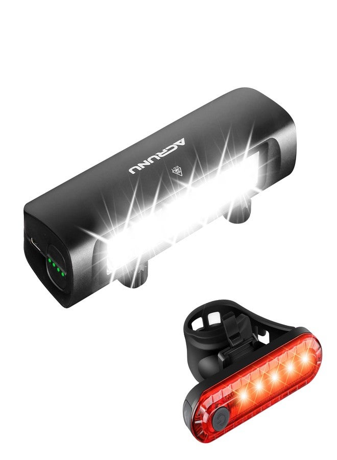ACRUNU 3400 Lumens Bike Light for Night Riding, USB-C Rechargeable Bike Light Bar, Bicycle Headlight Set, IP67 Waterproof, 7 Hours Run Time Bike Headlight Taillight for Ebike Mountain Cycling - Image 1