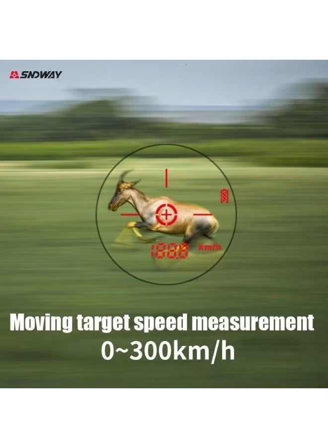 SNDWAY SW-2000D Pro Golf & Hunting Rangefinder – 2000M Laser Distance Measuring Device with OLED Display, Flagpole Lock Vibration, Slope Mode, Speed Detection 0–300 km/h, Fast Response <0.5s, 6X Zoom Telescope, Rechargeable 750mAh Battery, Class 1 Eye-Safe Laser, Multi-Unit Meter/Yard, Compact Long-Range Finder for Golf, Hunting, Archery, Outdoor Sports & Engineering Surveys - Image 5