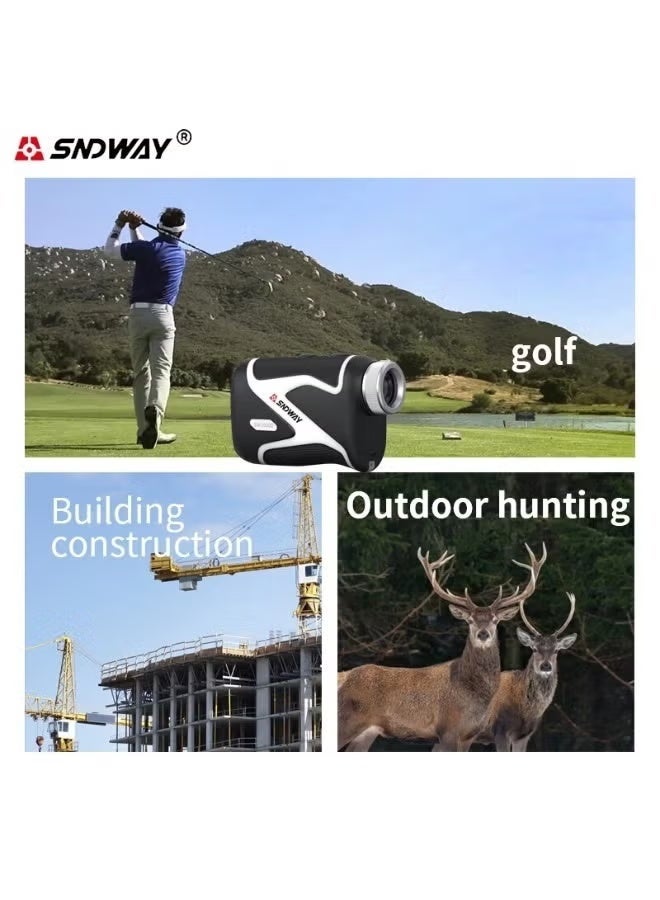 SNDWAY SW-2000D Pro Golf & Hunting Rangefinder – 2000M Laser Distance Measuring Device with OLED Display, Flagpole Lock Vibration, Slope Mode, Speed Detection 0–300 km/h, Fast Response <0.5s, 6X Zoom Telescope, Rechargeable 750mAh Battery, Class 1 Eye-Safe Laser, Multi-Unit Meter/Yard, Compact Long-Range Finder for Golf, Hunting, Archery, Outdoor Sports & Engineering Surveys - Image 3