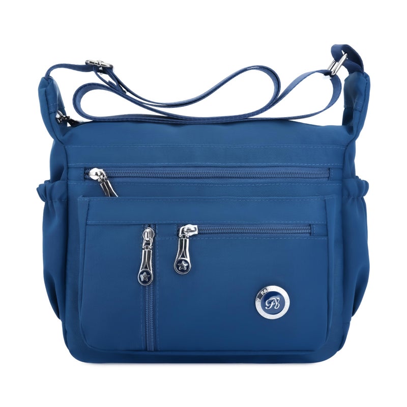 Fabuxry Purses and Shoulder Handbags for Women Crossbody Bag Messenger Bags (Large-Navy) - Image 1