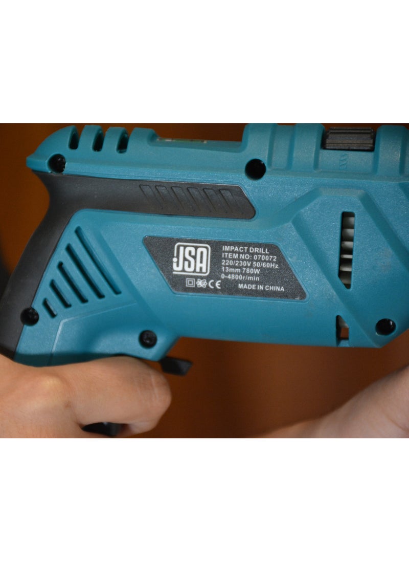 JSA Drill 13mm 780W Ideal for Everyday Tasks in Workshops and Homes. It has robust and precise performance, making it an ideal choice for drilling in a variety of materials. -70072  - Image 5