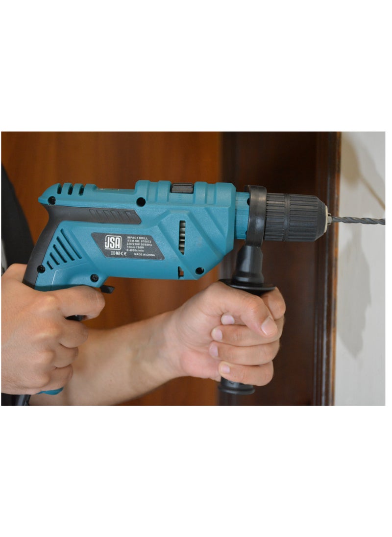 JSA Drill 13mm 780W Ideal for Everyday Tasks in Workshops and Homes. It has robust and precise performance, making it an ideal choice for drilling in a variety of materials. -70072  - Image 4