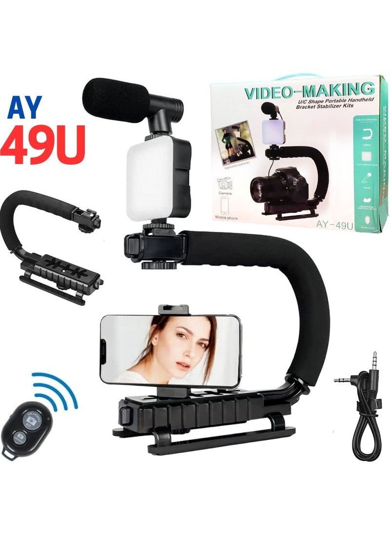 ELTRAZONE AY-49U U-Shaped Video Making Handheld Stabilizer Kit – Camera Gimbal for Outdoor Videography Compatible with DSLR, Mobile Phones & DV – Portable, Lightweight, Smooth Stabilization for Professional-Quality Footage - Image 1