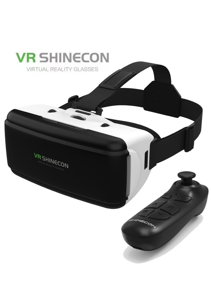 general Classic VR Goggles VR SHINECON 3D Virtual Reality Glasses for TV, Movies & Video Games Compatible with iOS & Android Smartphone within 4.7-6.1inch Screen Phone, Blu-Ray Lenses Eye Protected, Soft & Comfortable Adjustable Distance, IMAX Giant Screen/Panoramic Roaming/ Immersive Games - Image 1