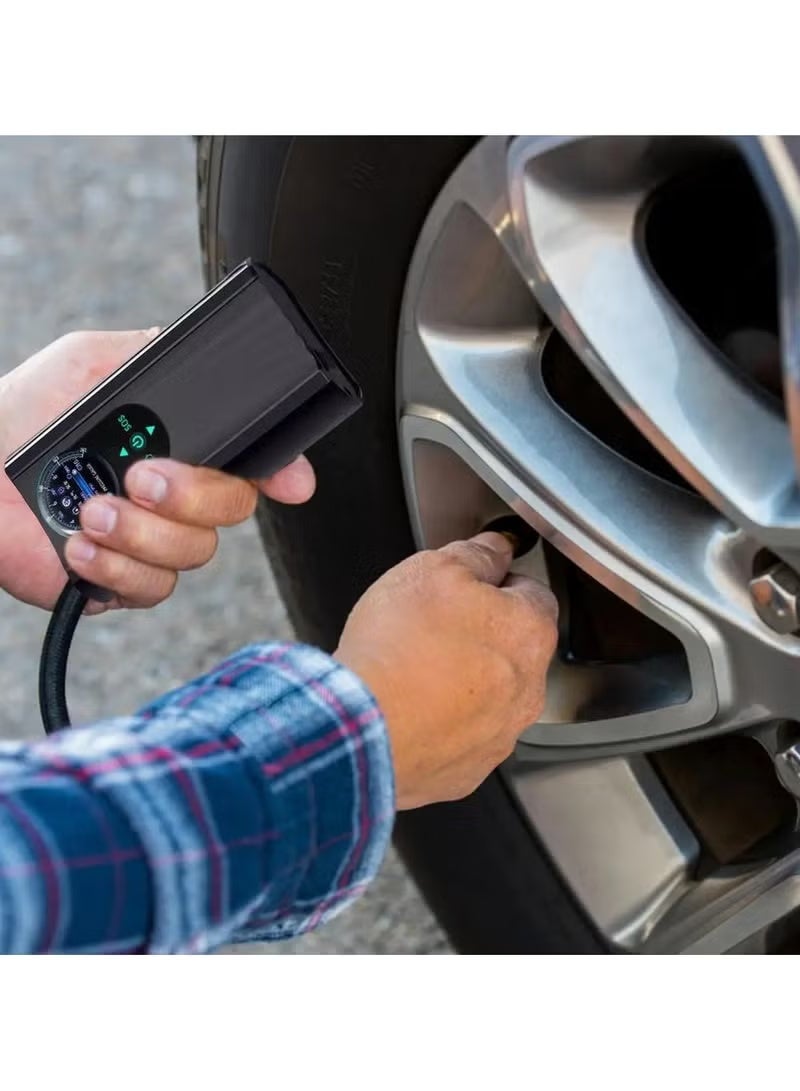 إم دي اتش إل مضخة نفخ إطارات السيارة اللاسلكية المحمولة بشاشة رقمية ذكية مع شحن سريع وشريحة ذكية دقيقة لقياس الضغط - Image 2