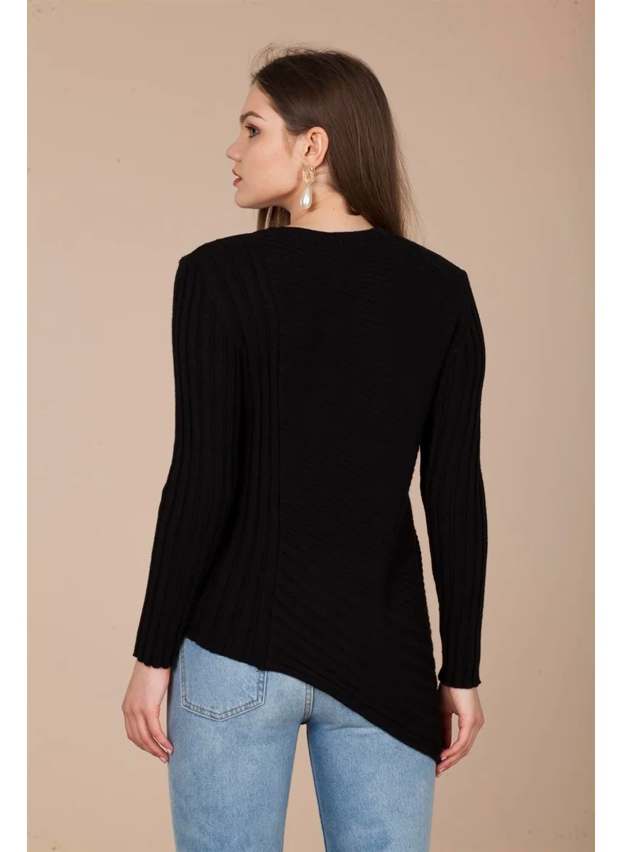 Garmi Women's Asymmetric Cut Sweater Black