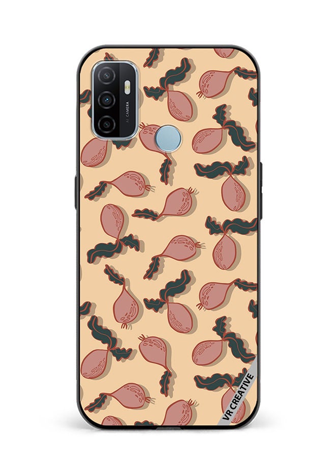 VR CREATIVE Protective Case Cover For Oppo A53 Beetroot Vegetable Vector Seamless Pattern Design Multicolour - Image 1