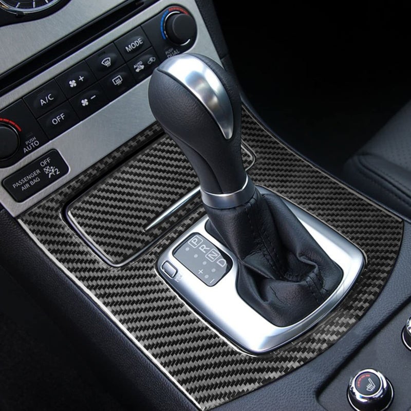 UOADA Center Console Gear Shift Panel Carbon Fiber Cover Sticker Kit 2Pcs for Infiniti G37 20082013 G35 200708 G25 2011 2012 Q60 2014 2015 Style B