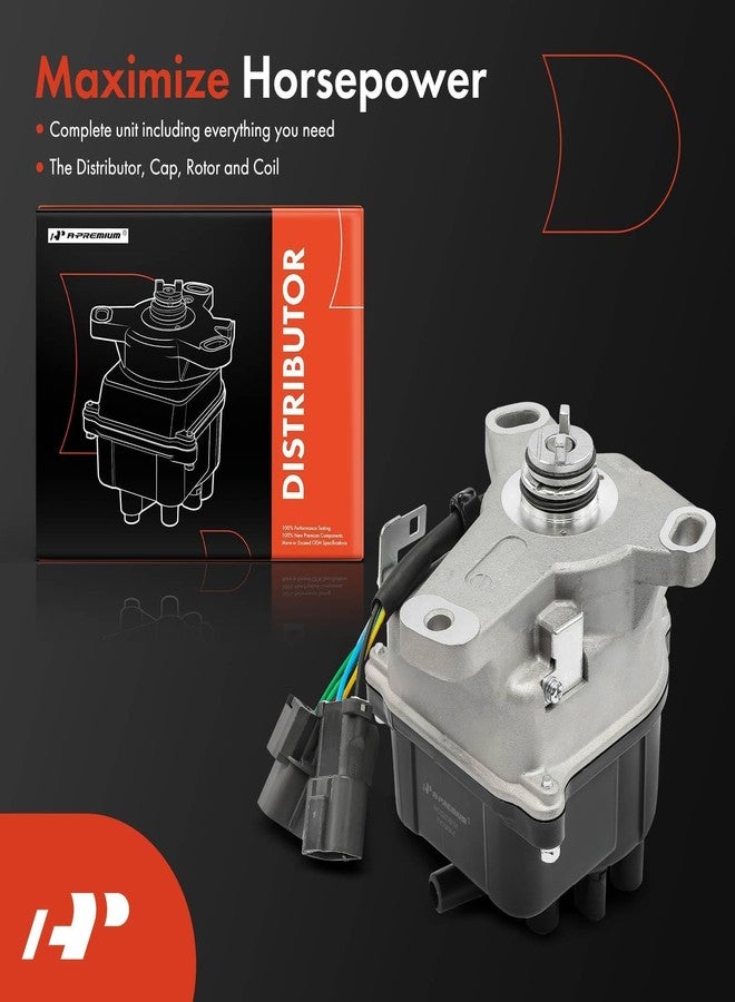 A-Premium Ignition Distributor with Cap and Rotor Compatible with Honda Prelude 1996-2001, 2.2L 2.3L - Image 3