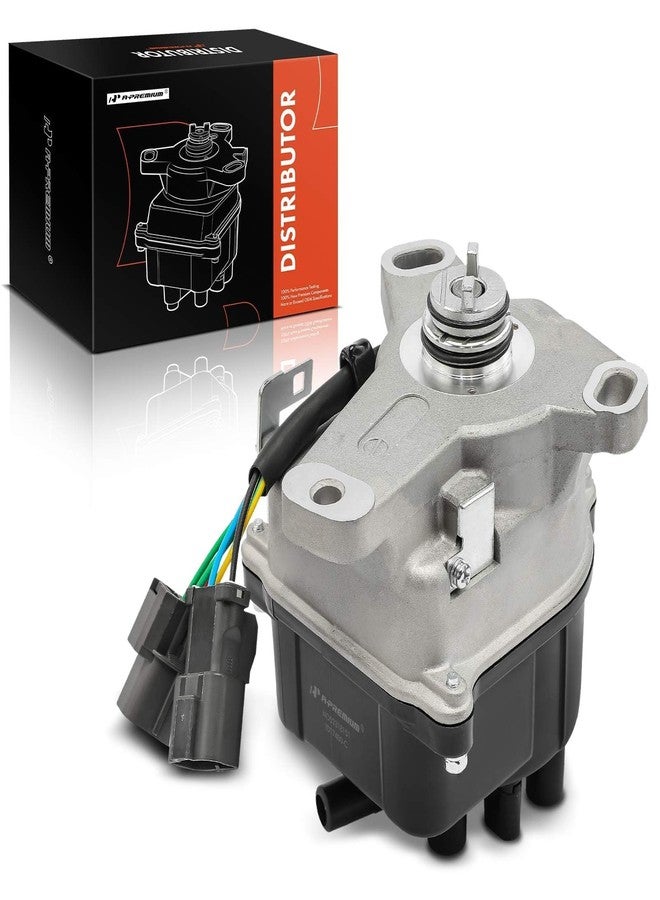 A-Premium Ignition Distributor with Cap and Rotor Compatible with Honda Prelude 1996-2001, 2.2L 2.3L - Image 1