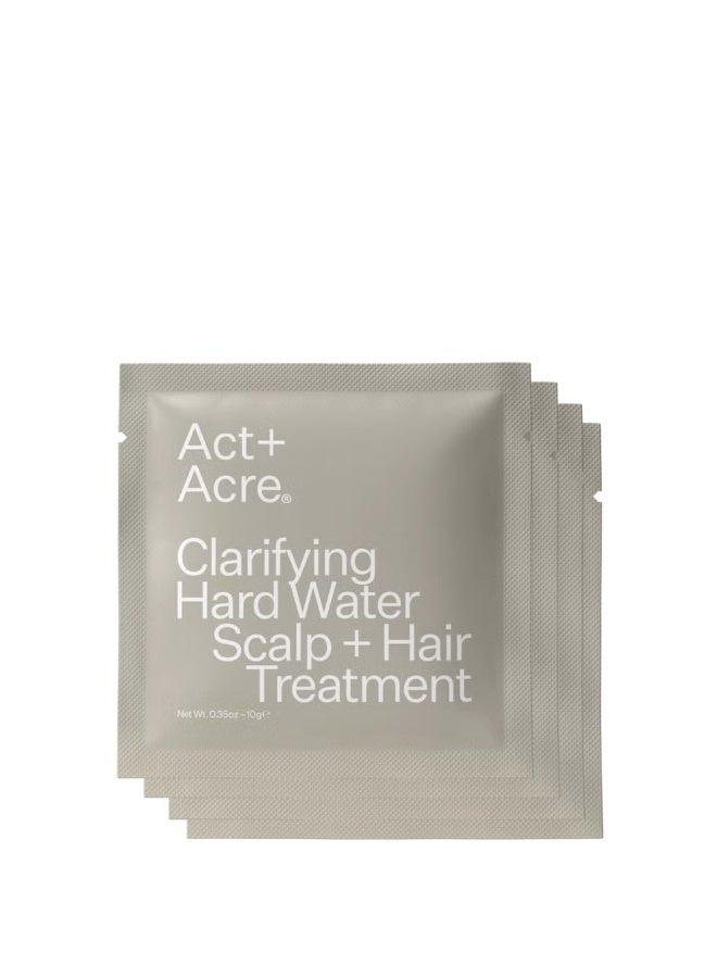 Act+Acre Act+ Acre Clarifying Hard Water Scalp + Hair Treatment 4 x 10g - Image 1