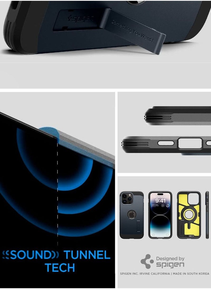 Spigen Tough Armor Magfit for iPhone 14 Pro Case Cover with MagSafe - Metal Slate  - Image 3